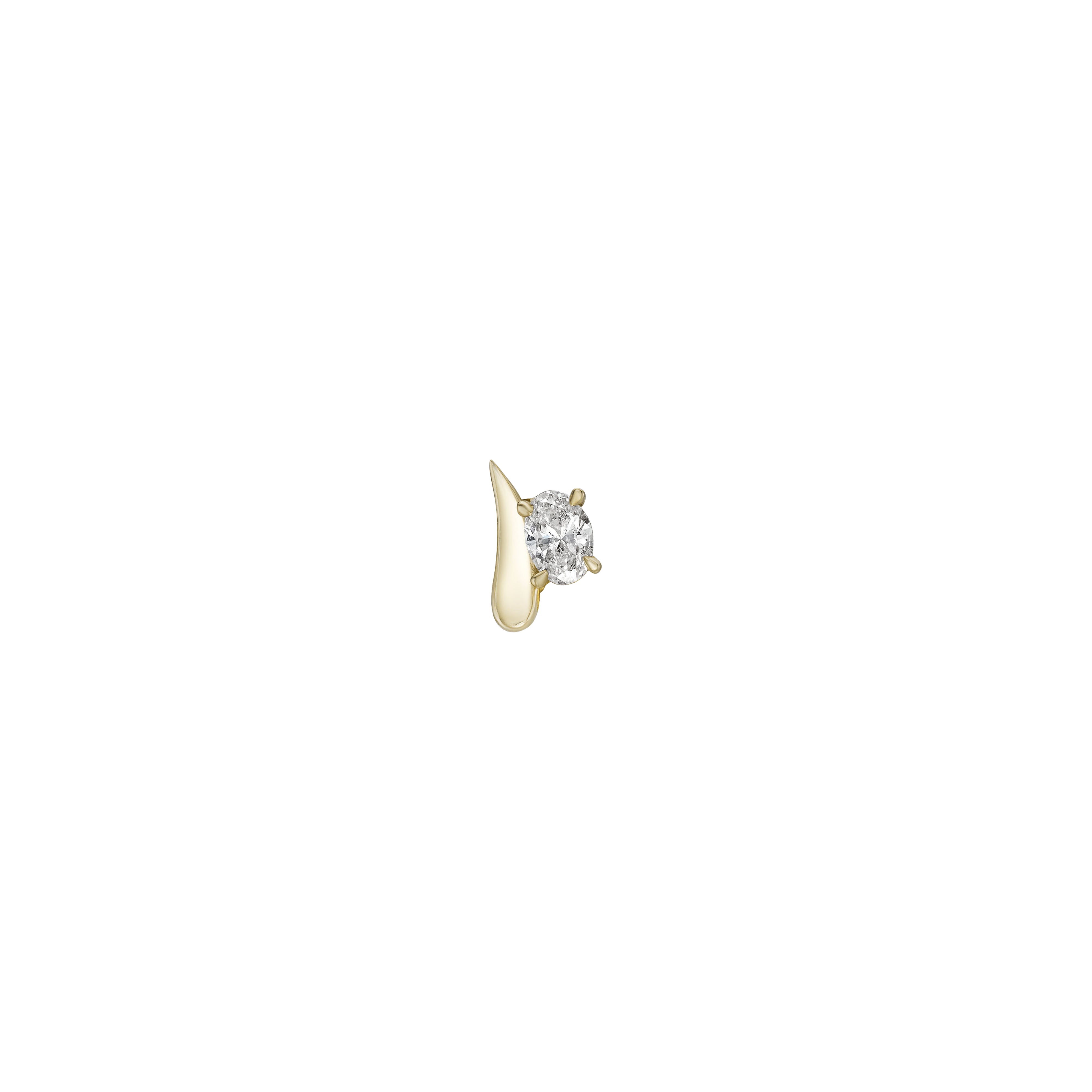 Flicker Oval Diamond Stud