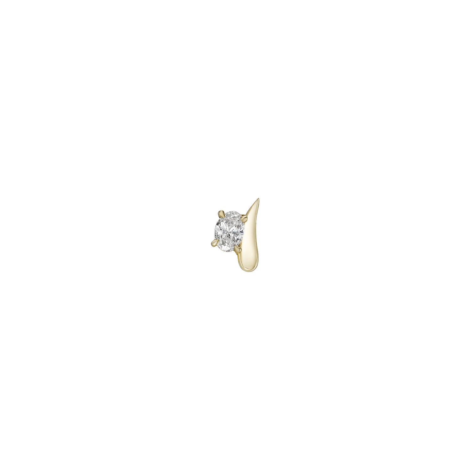 Flicker Oval Diamond Stud