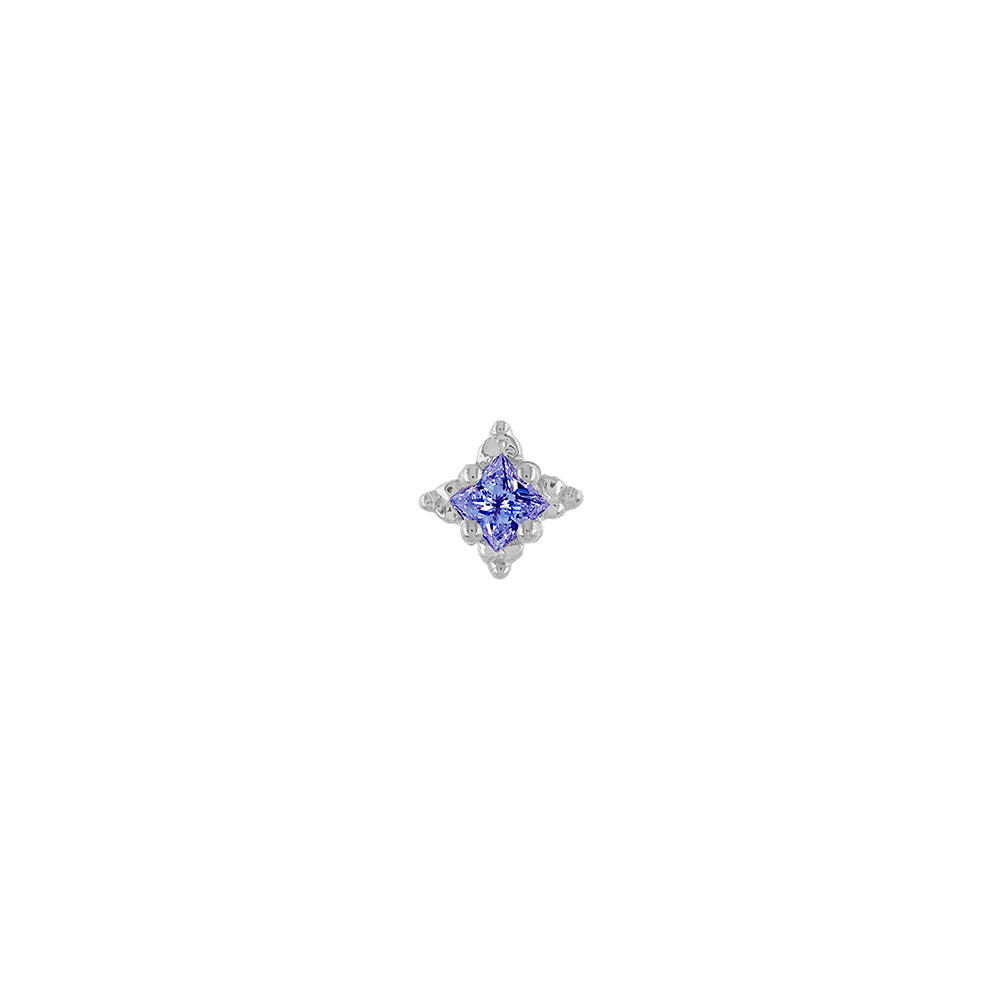 White Gold Dala Blue Sapphire Studs