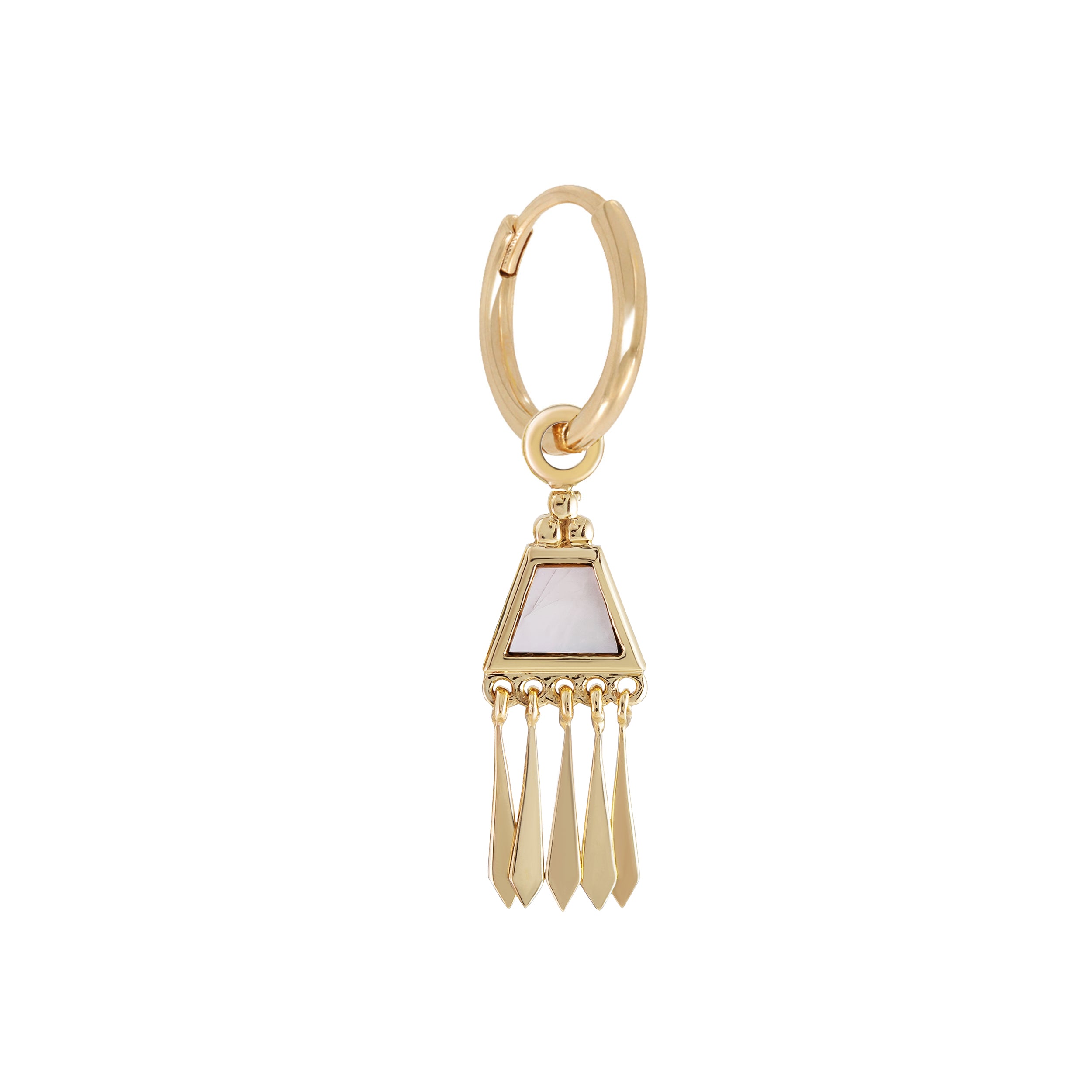 White Mother of Pearl .5 Tassel Clicker