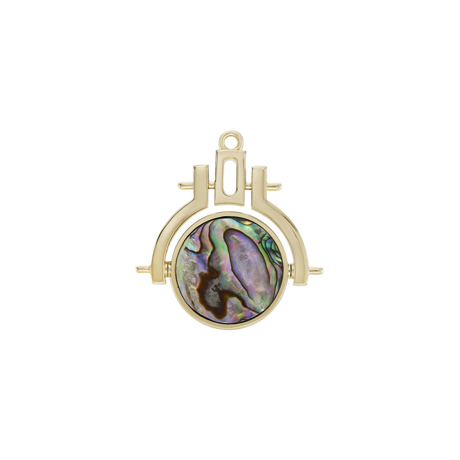 metier by tomfoolery: Mini Mother Of Pearl Spinner Pendant abalone product image