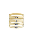 Tanzanite Flat Stacking Bands