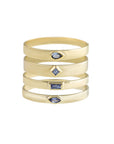 metier by tomfoolery: Tanzanite Flat Stacking Bands