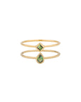 Green Tourmaline Stacking Rings