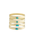 Turquoise Flat Stacking Bands