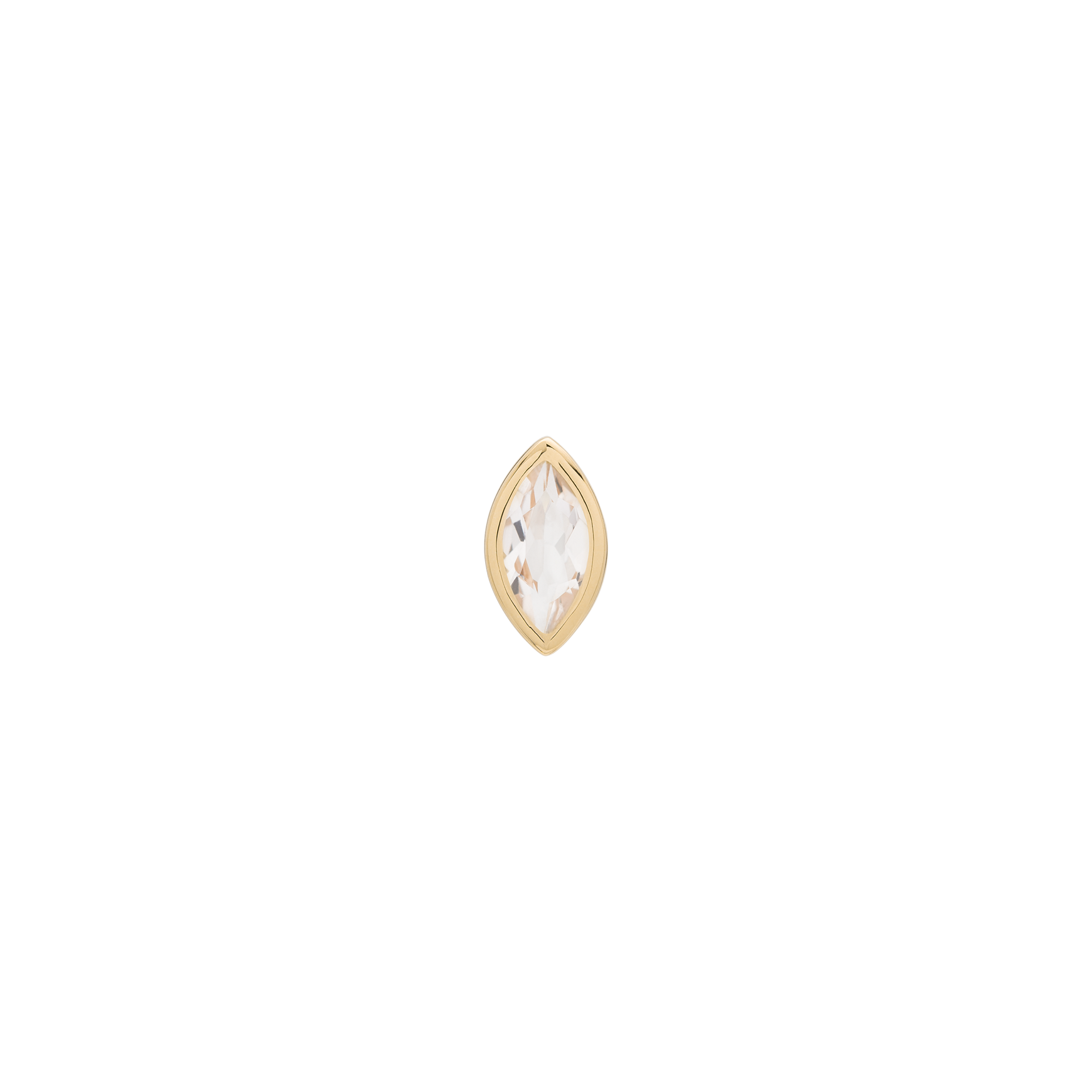 Bezel Set Marquise Gemstone Studs