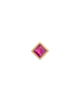 Bezel Set Princess Gemstone Studs