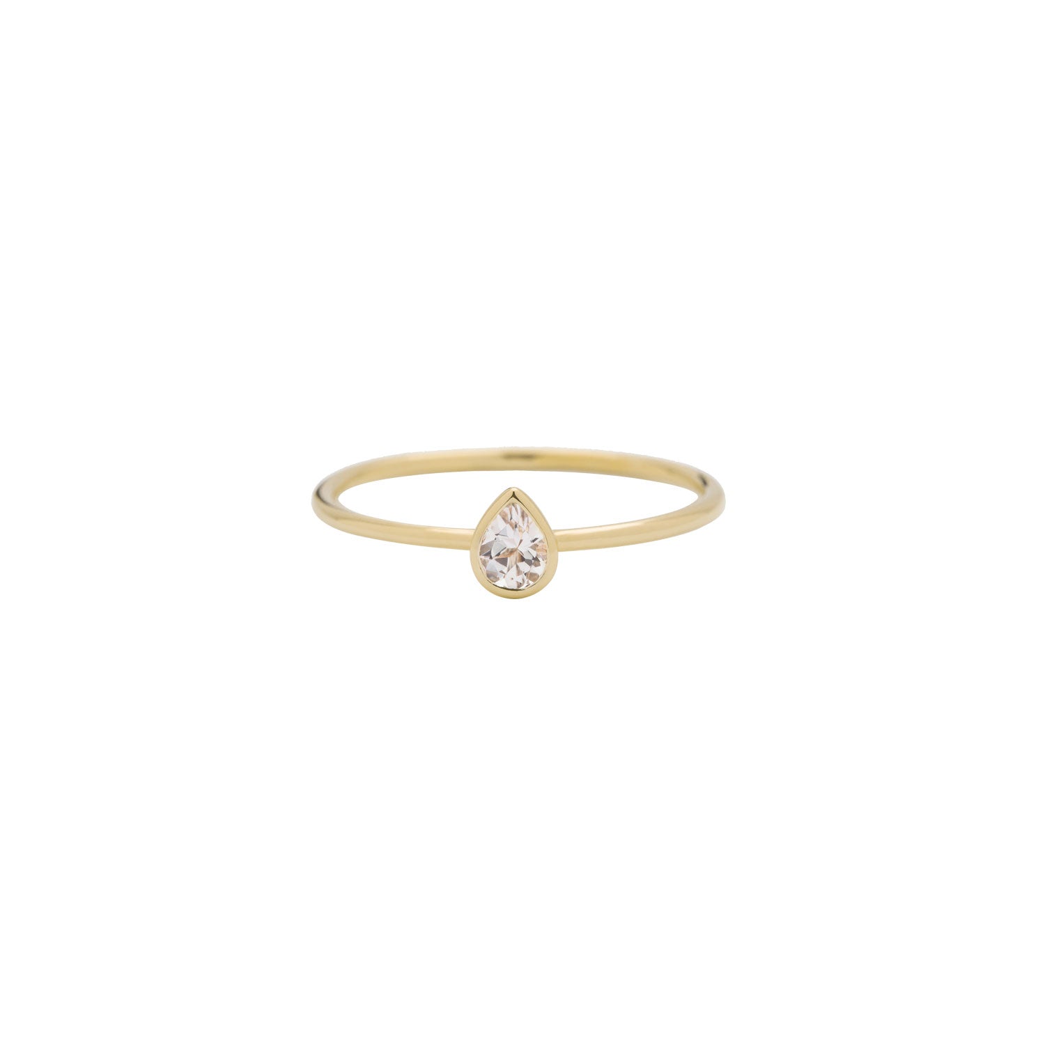 Pear Cut Gemstone Stacking Ring