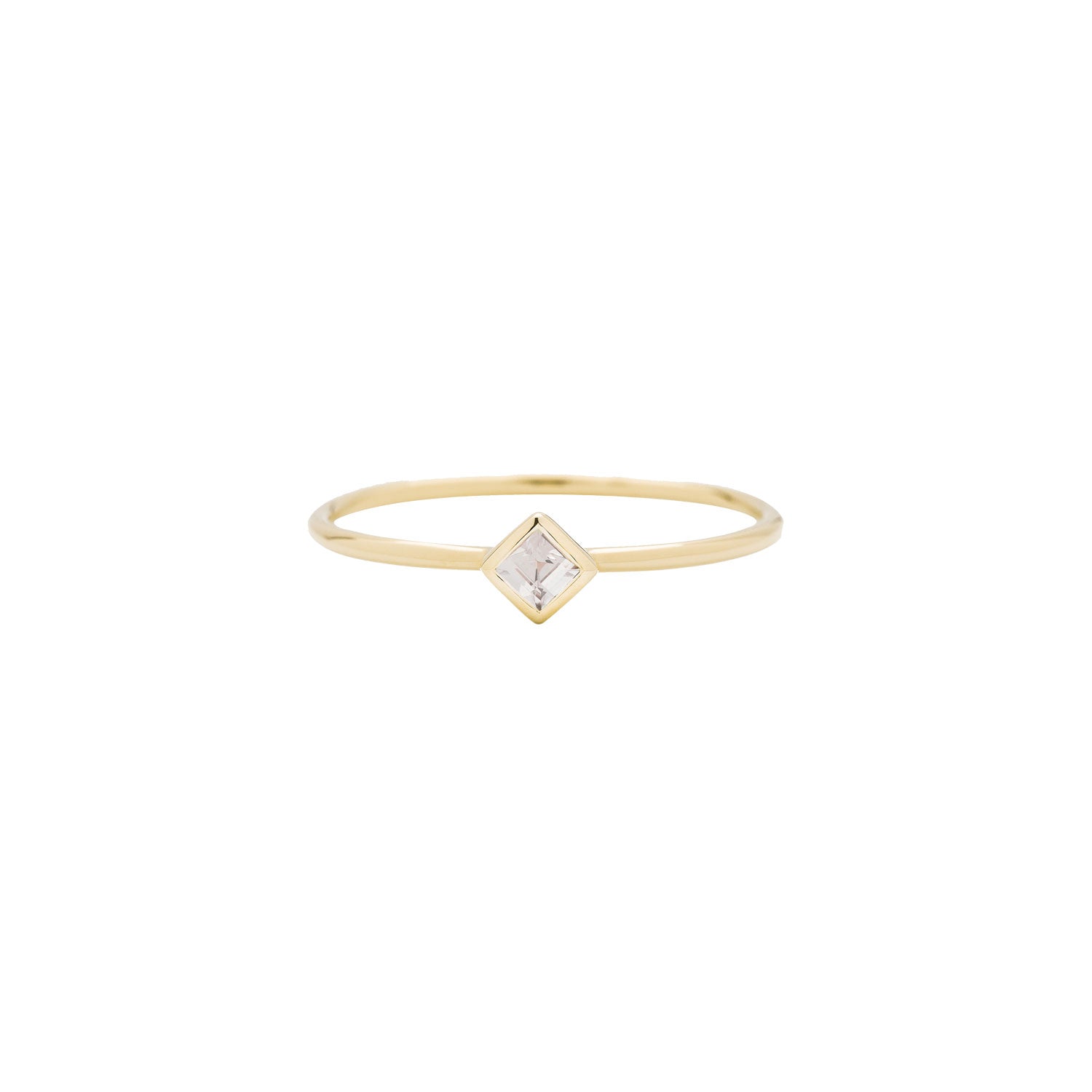 Princess Cut Gemstone Stacking Ring