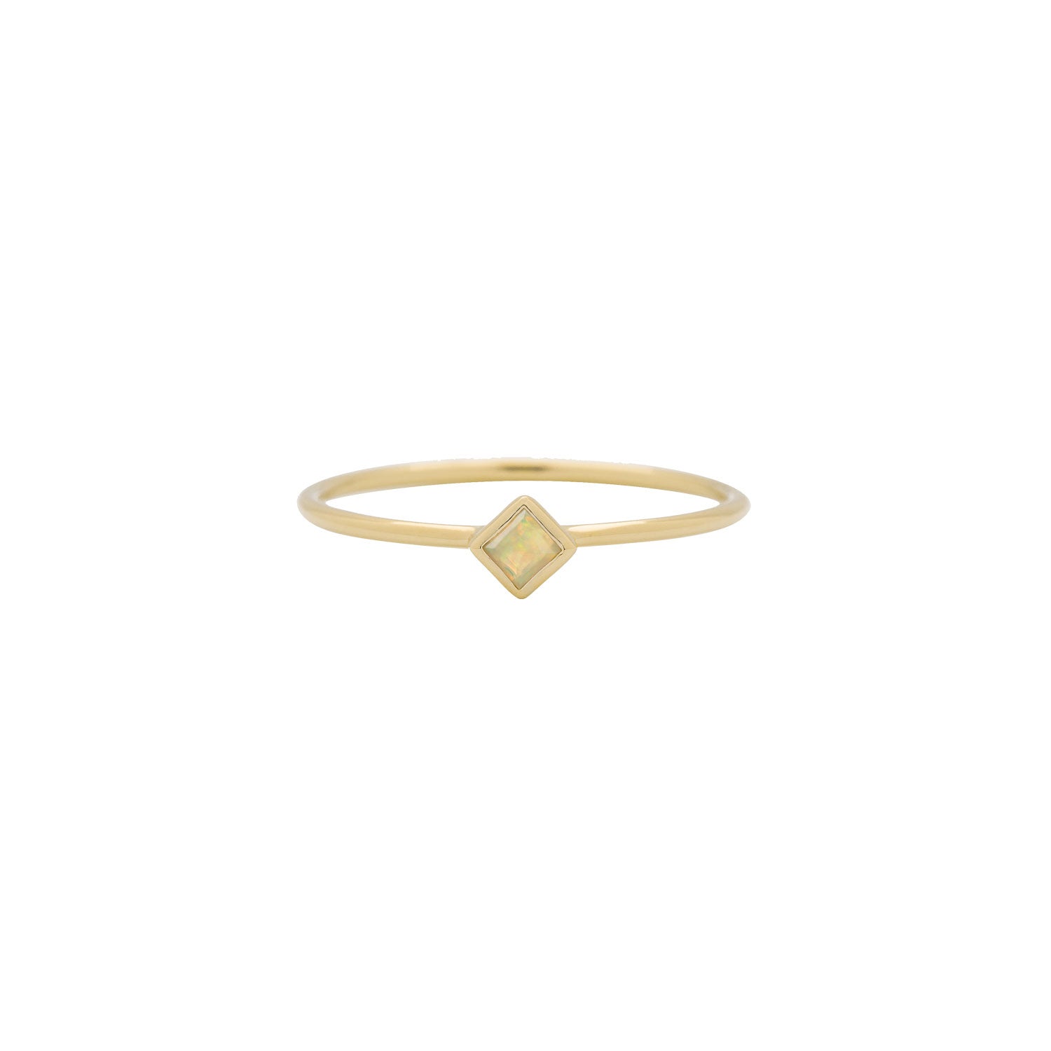 Princess Cut Gemstone Stacking Ring