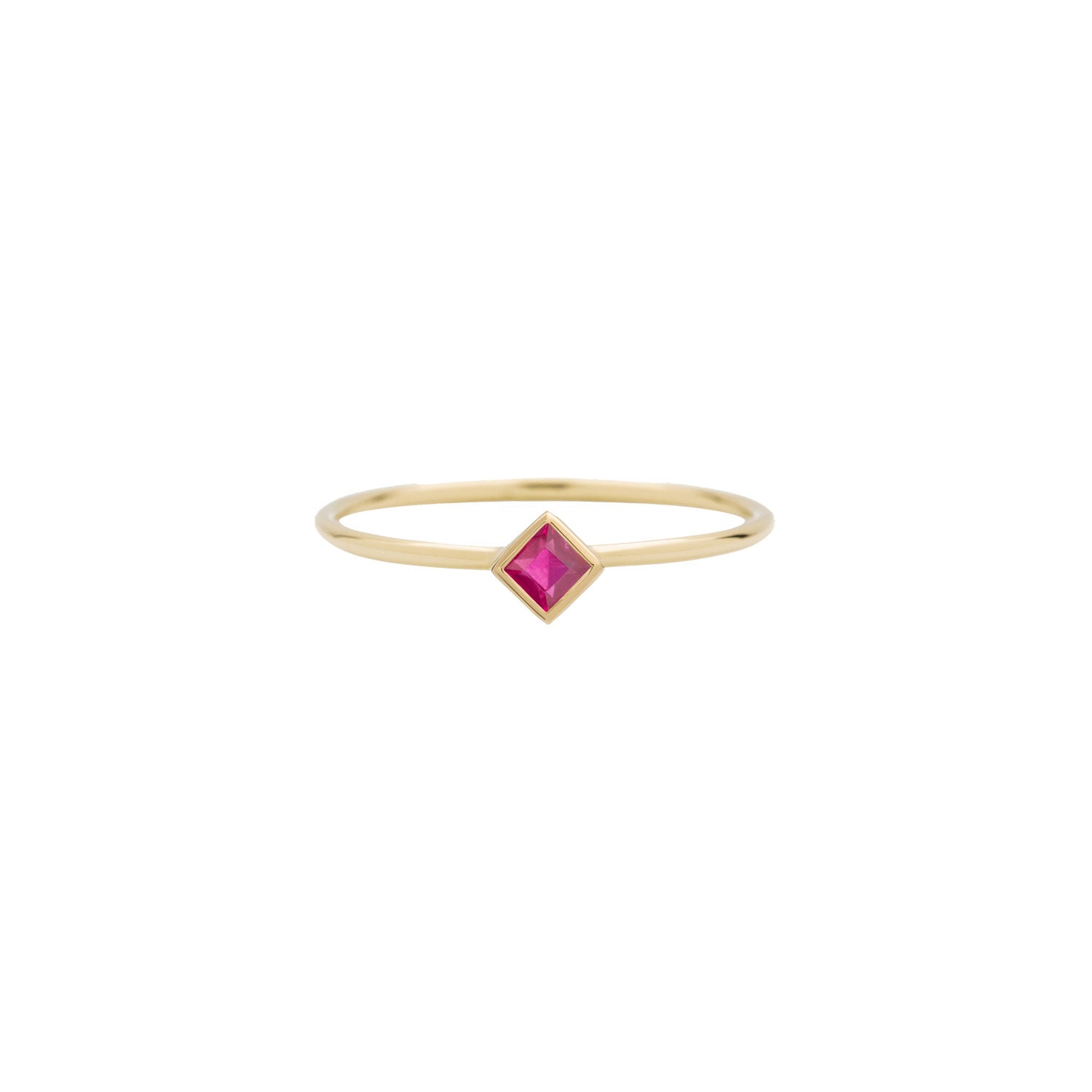 Princess Cut Gemstone Stacking Ring