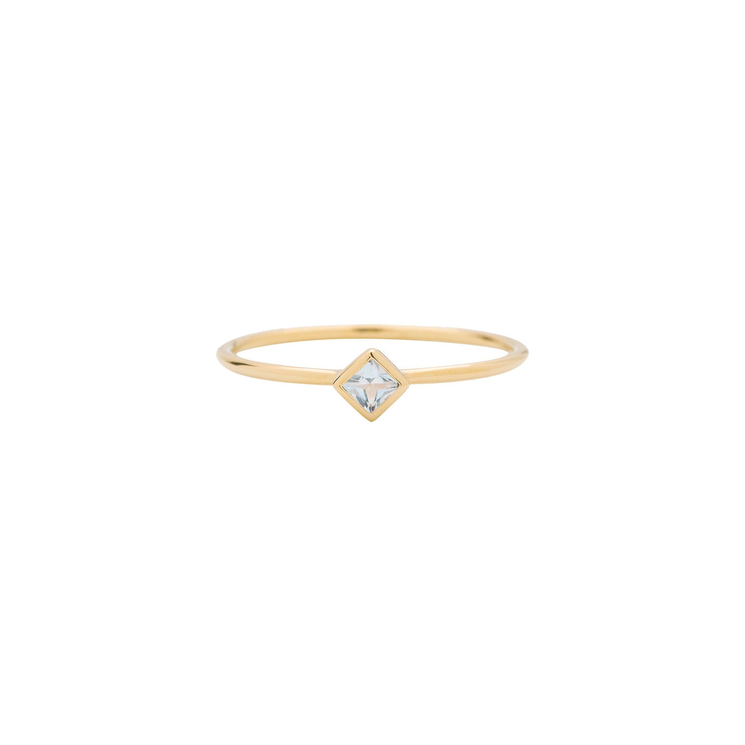 Princess Cut Gemstone Stacking Ring