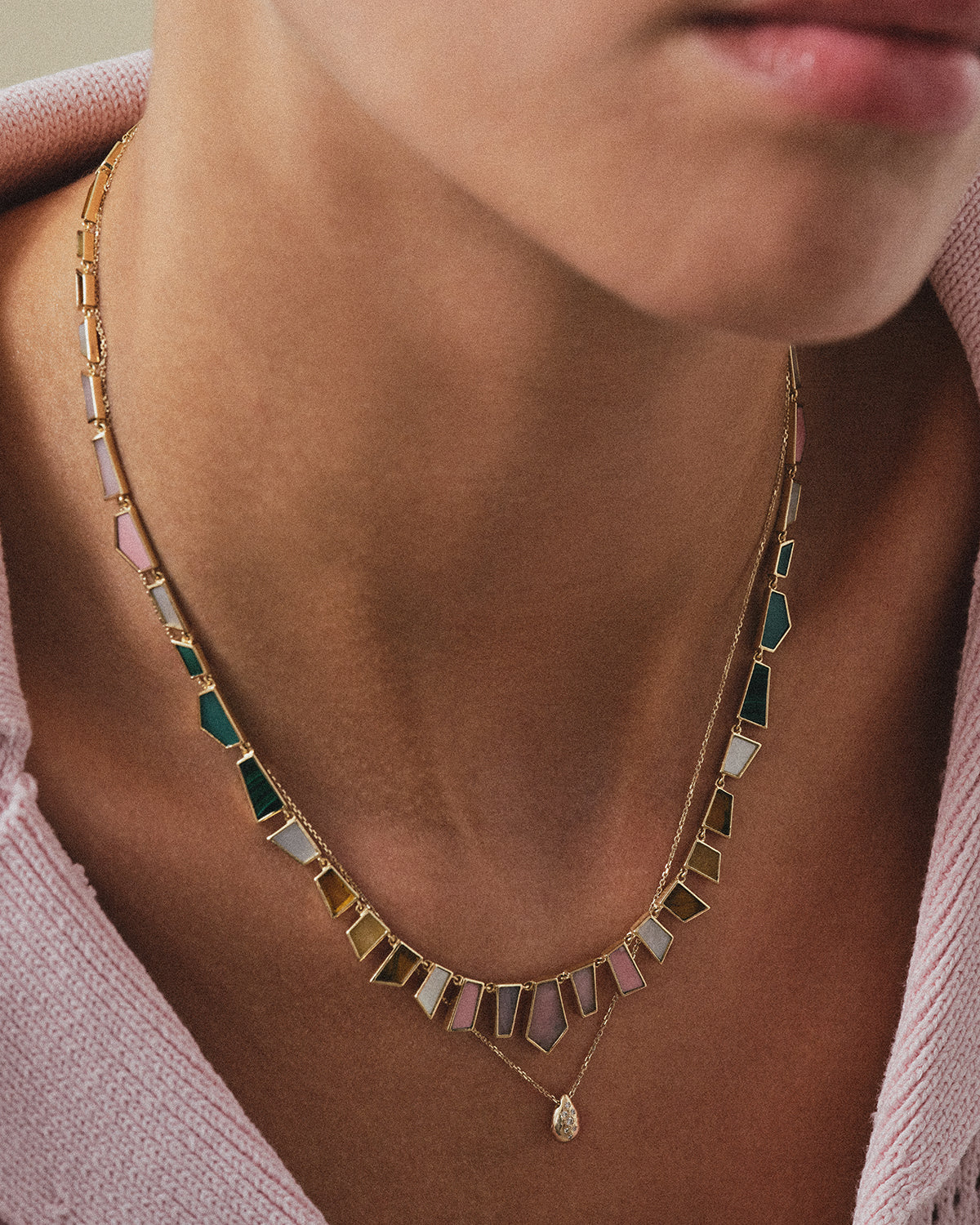 metier by tomfoolery: &quot;Canyon Bloom&quot; Tesserae Necklace on model