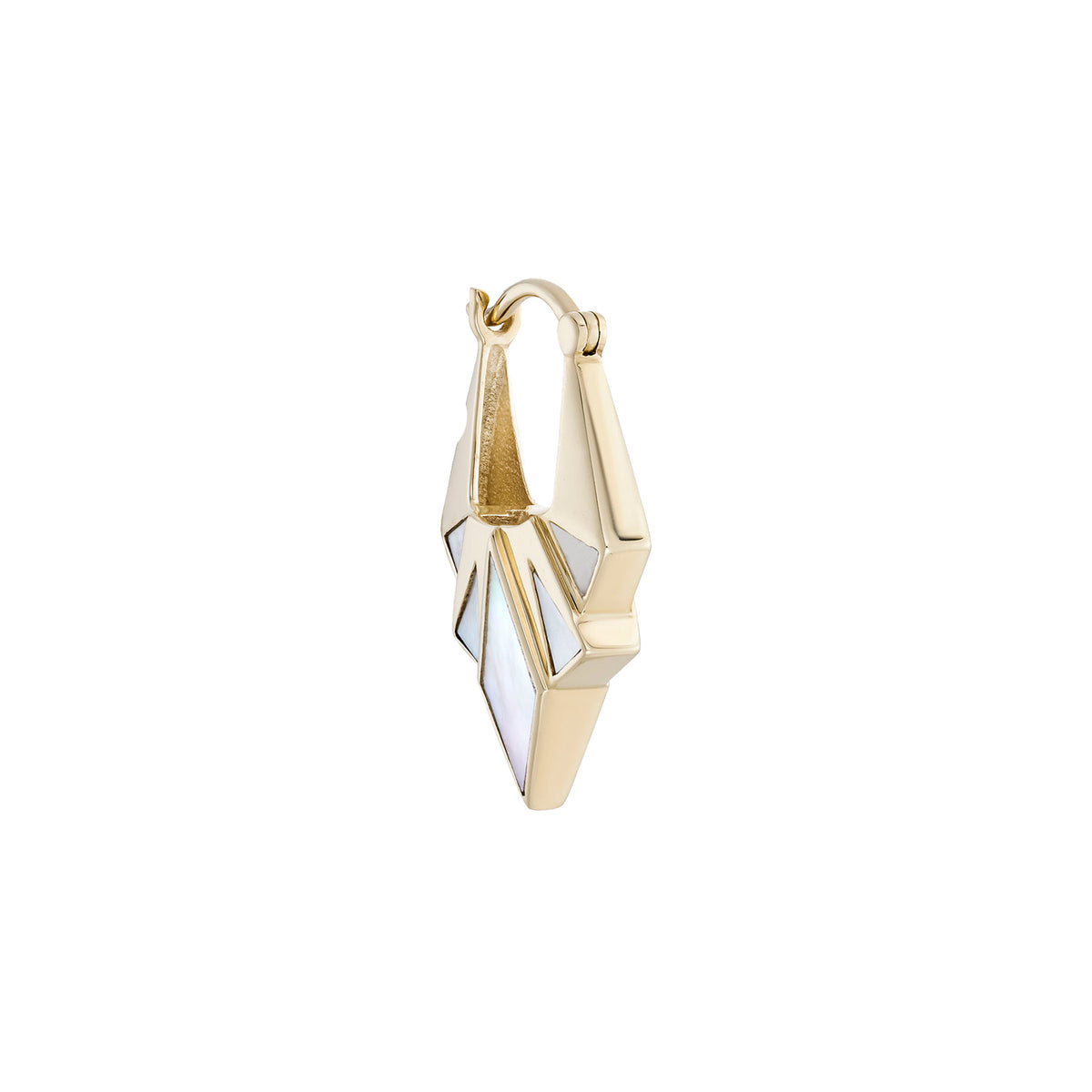 metier by tomfoolery Pearl Inlay Cinq Hoop-side