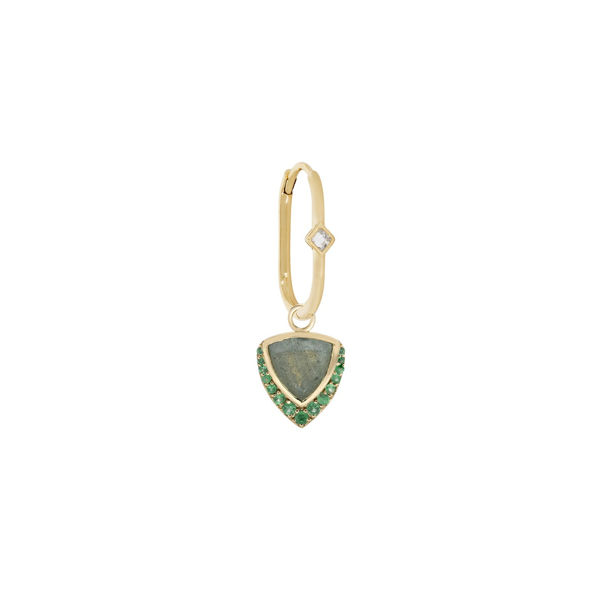 metier by tomfoolery: Reverse Set Diamond Oval Clicker with Az Trillion Plaque
