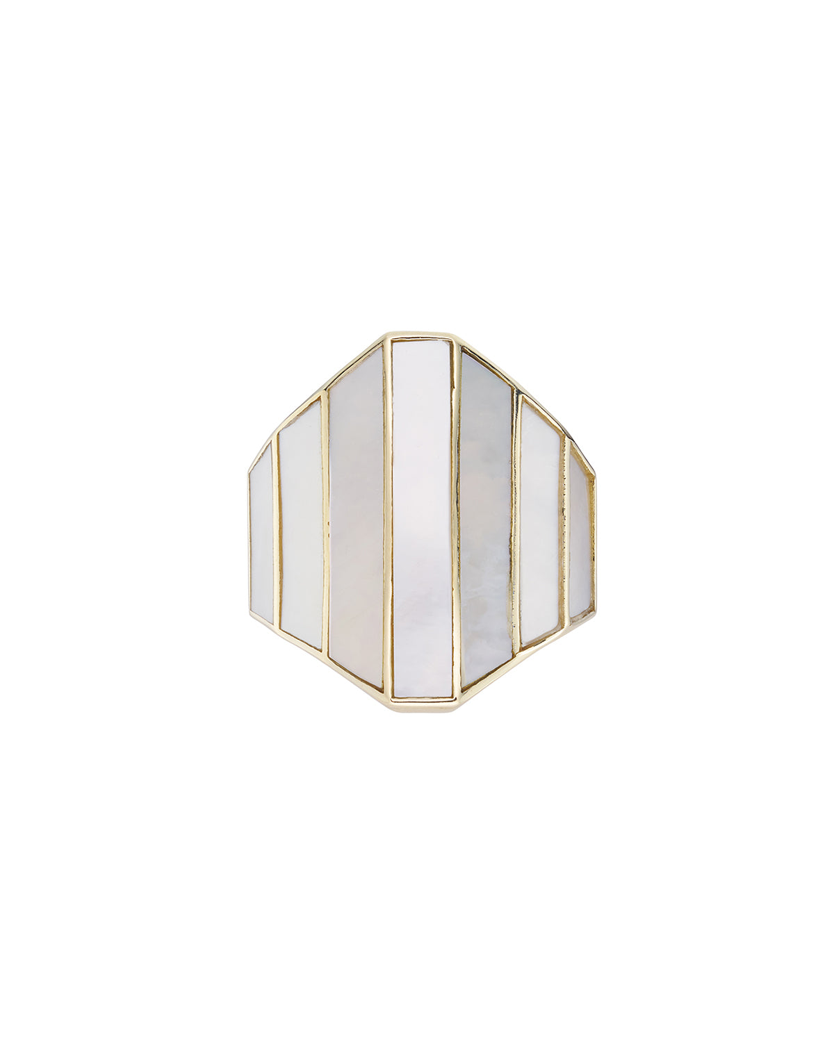 metier by tomfoolery: metier by tomfoolery pearl inlay sheild ring