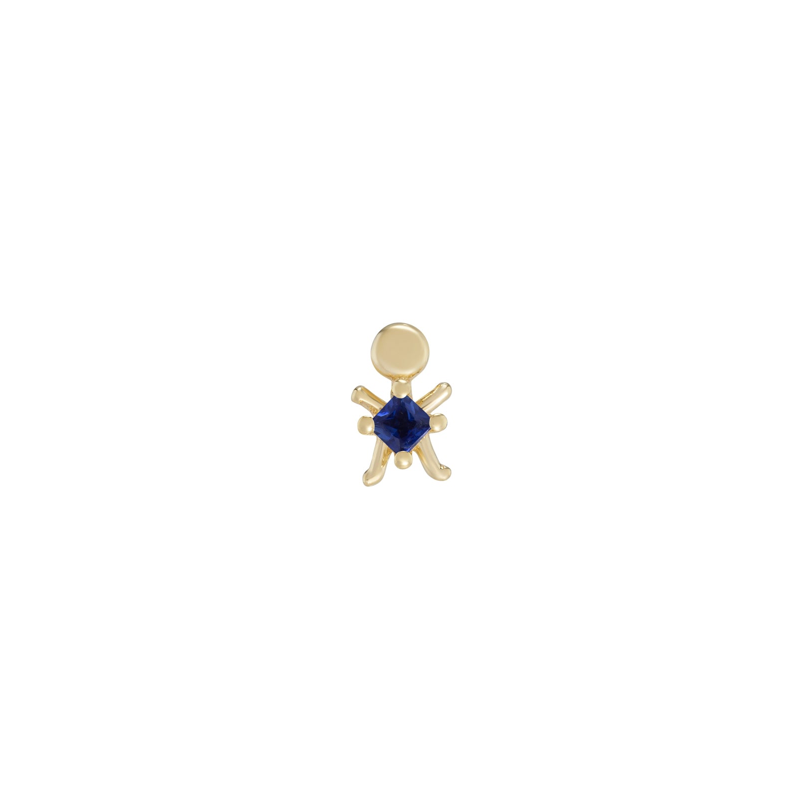 metier by tomfoolery mini moi blue sapphire princess stud