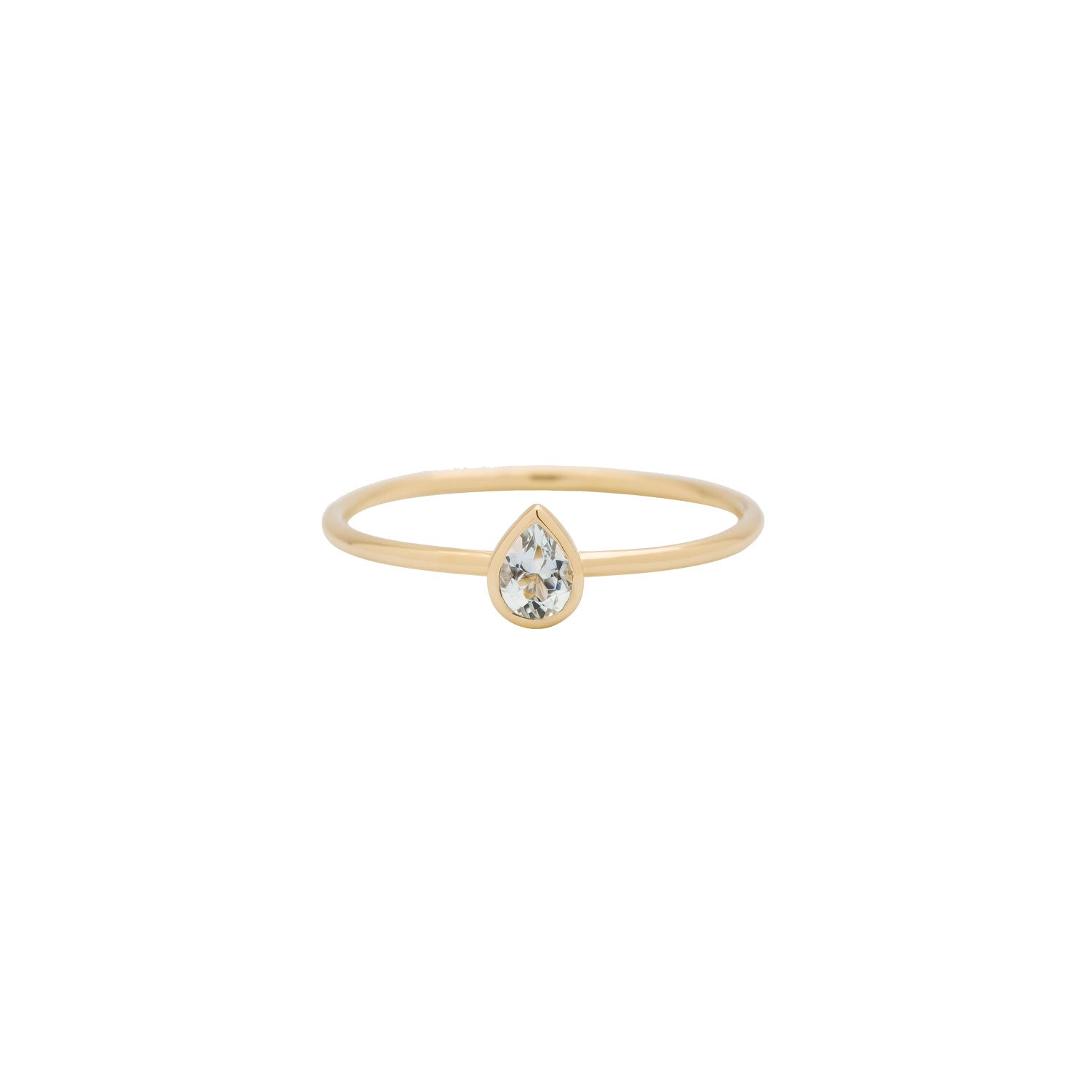 metier by tomfoolery pear stacking ring aquamarine