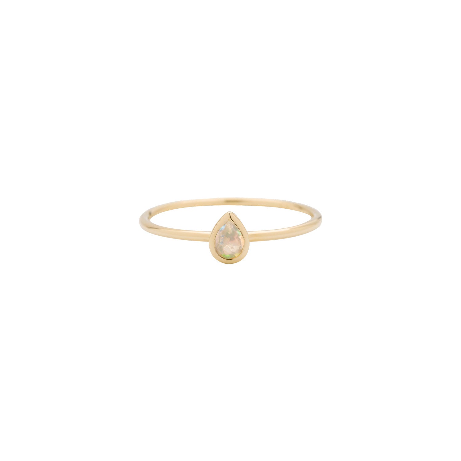 metier by tomfoolery pear stacking ring opal 