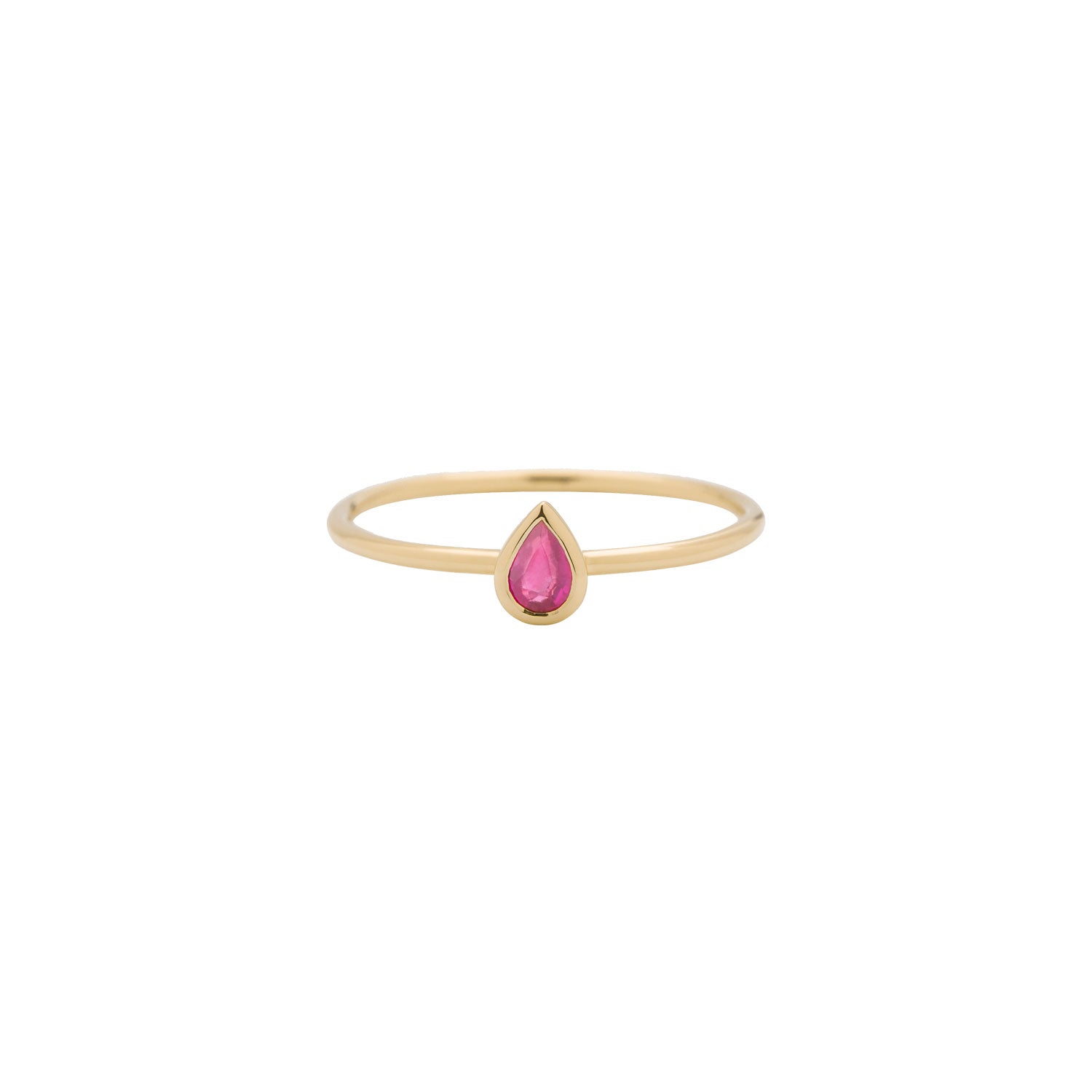 metier by tomfoolery pear stacking ring ruby