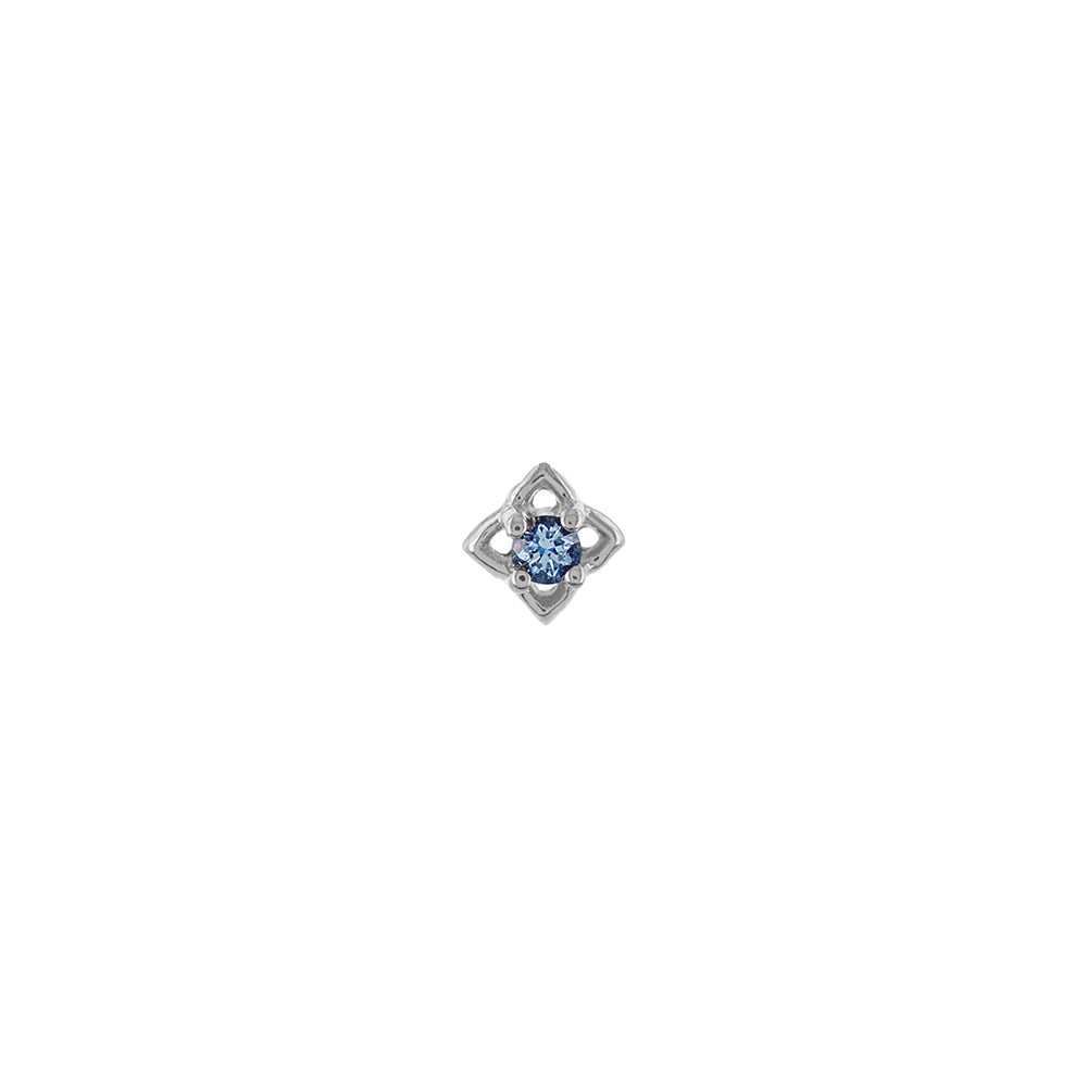 White Gold Dala Blue Sapphire Studs