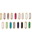 14ct Screw back Mini Hexa Gemstone Studs