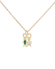 Emerald & Diamond Mini Moi Pendant