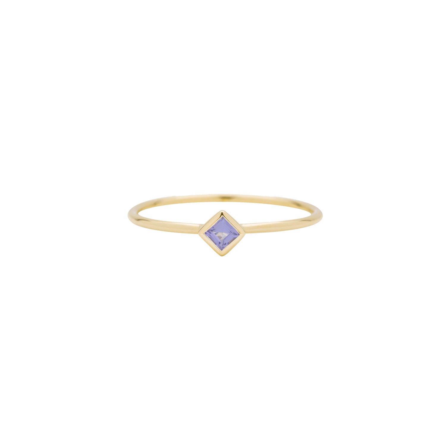 Princess Cut Gemstone Stacking Ring