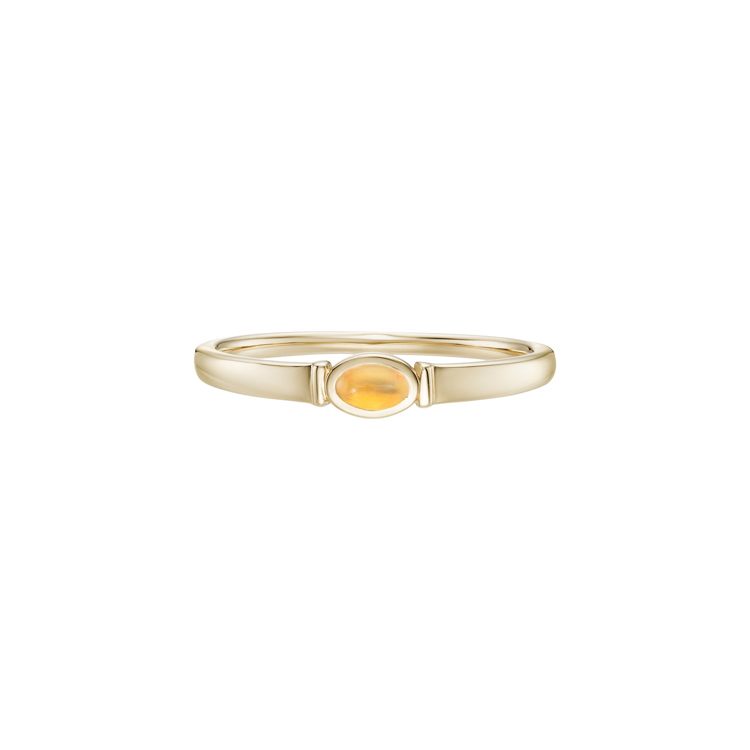 Rondelle Tapered Gemstone Ring