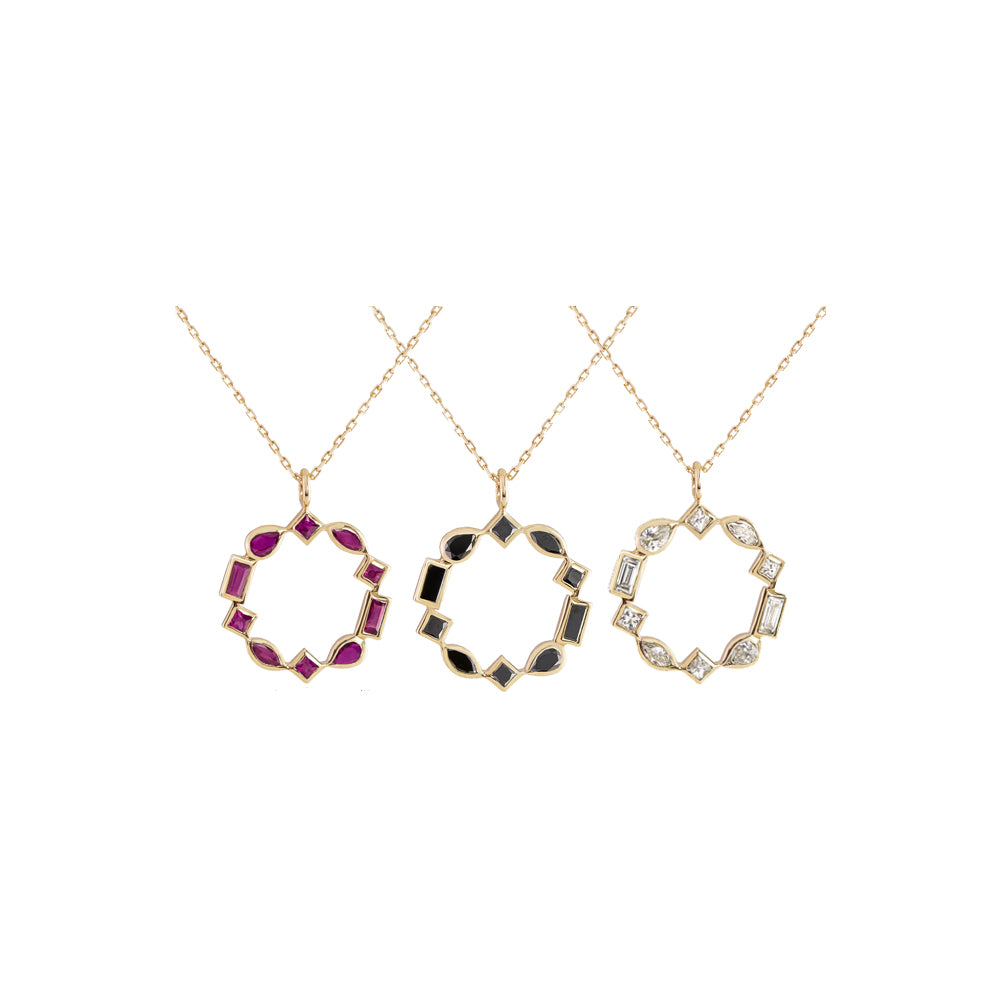 Small Mixed Cut Pendants