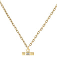 White Diamond T Bar Pendant