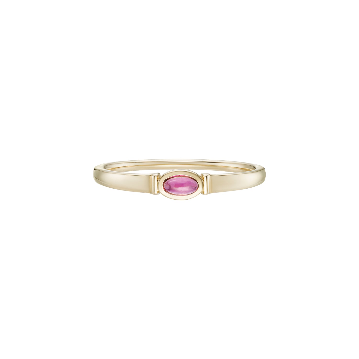 Rondelle Tapered Gemstone Ring