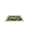 metier by tomfoolery: Mother of Pearl Trapezoid Stud 9ct yellow gold