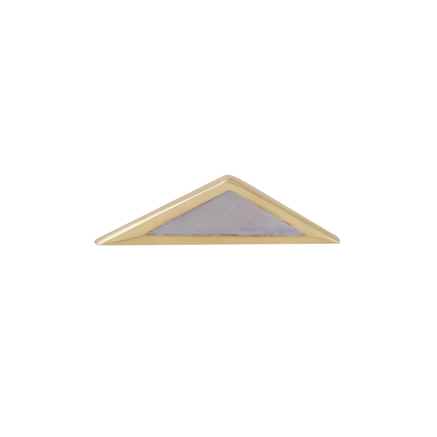 metier by tomfoolery: Mother of Pearl Elongated Triangle Stud .1