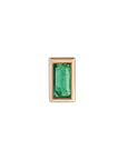 Metier by tomfoolery mini bezel set baguette gemstone studs 9ct yellow gold and emerald