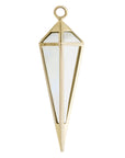 Metier by tomfoolery Moonstone Long Point Pendulum Plaque 9ct yellow gold