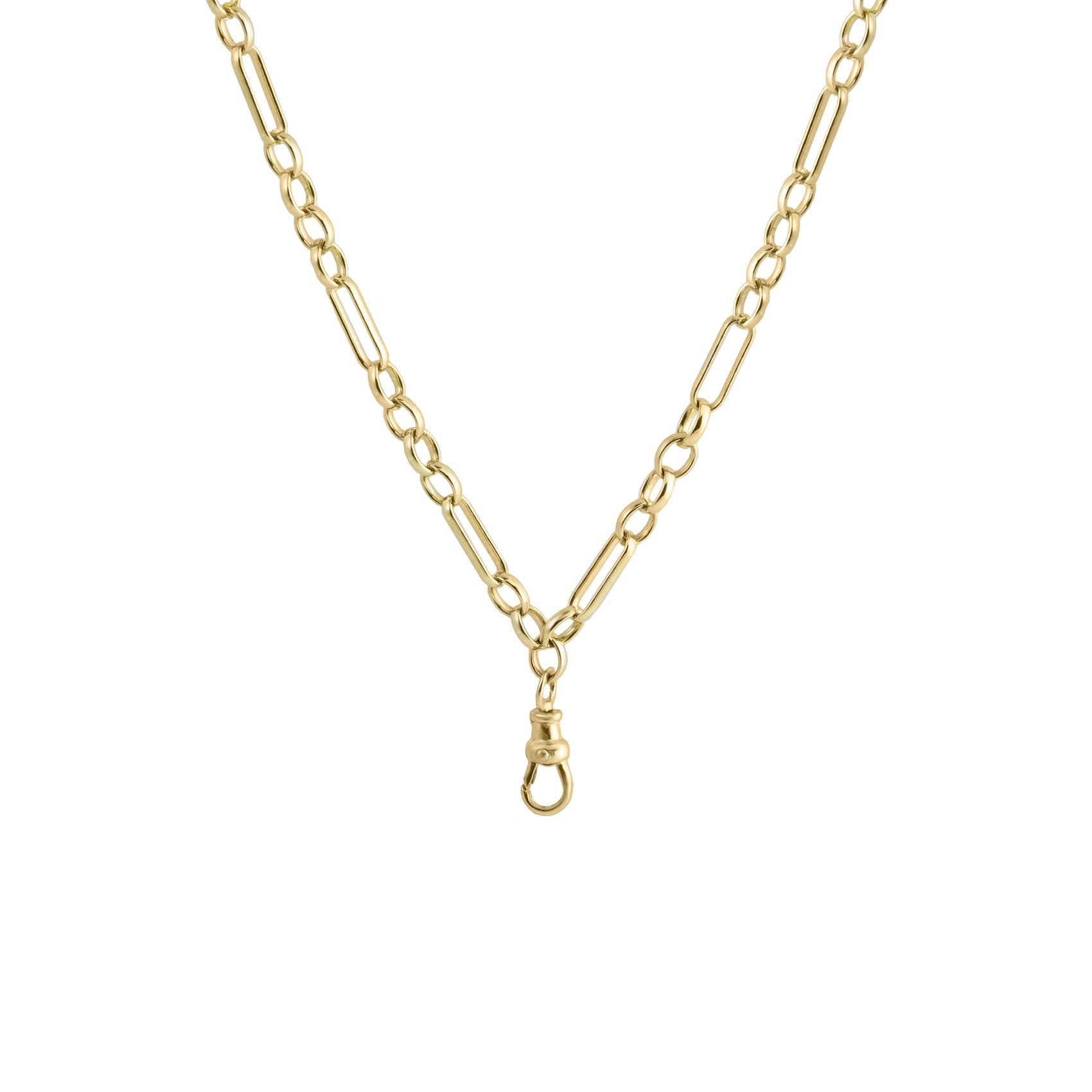 Metier by tomfoolery Heavy Eiffel Chain Necklace with Swivel 18inch 9ct yellow gold
