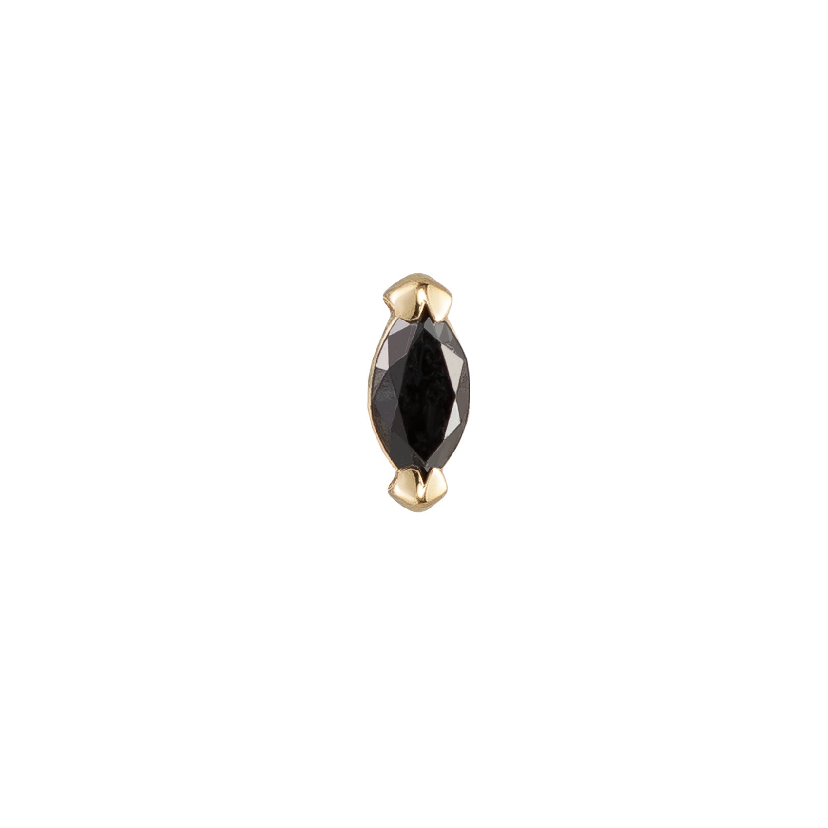 Métier by tomfoolery Mini Claw Set Marquise Black Diamond Stud