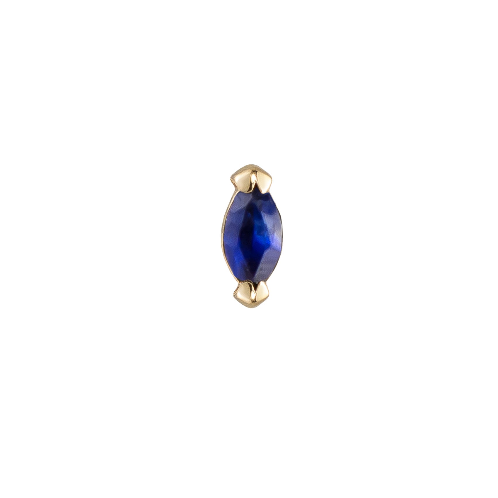 Métier by tomfoolery Mini Claw Set Marquise Blue Sapphire Stud