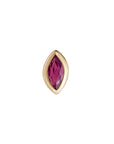 Metier by tomfoolery Mini Bezel Set Marquise Gemstone Studs 9ct YEllow Gold Ruby