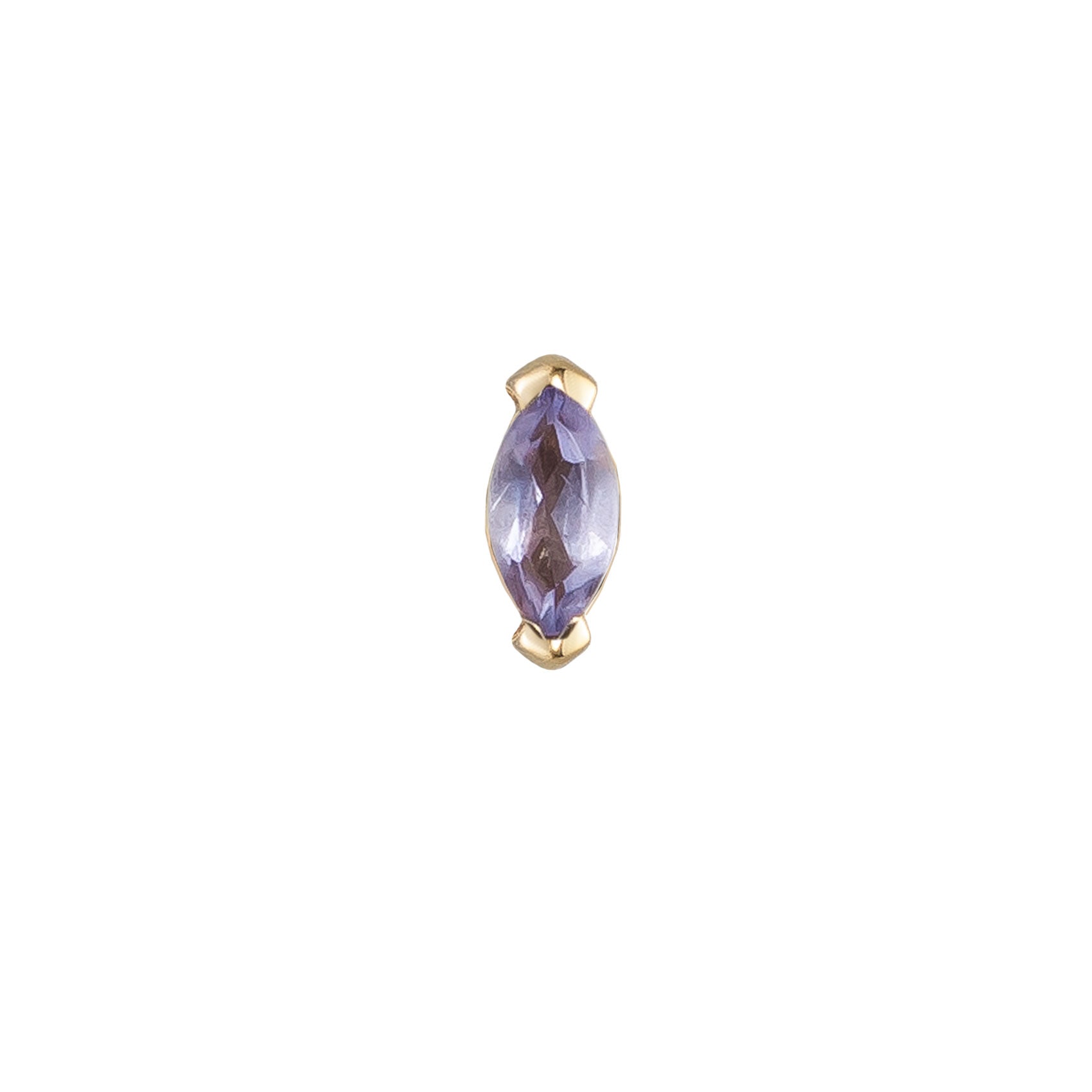 Métier by tomfoolery Mini Claw Set Marquise Tanzanite Stud