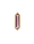 Metier by tomfoolery mini hexa stud 9ct yellow gold and pink tourmaline