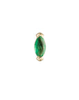 Métier by tomfoolery Mini Claw Set Marquise Emerald Stud