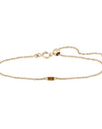 Metier by tomfoolery 9ct Yellow gold Baguette Gemstone Adjustable Bracelet Citrine