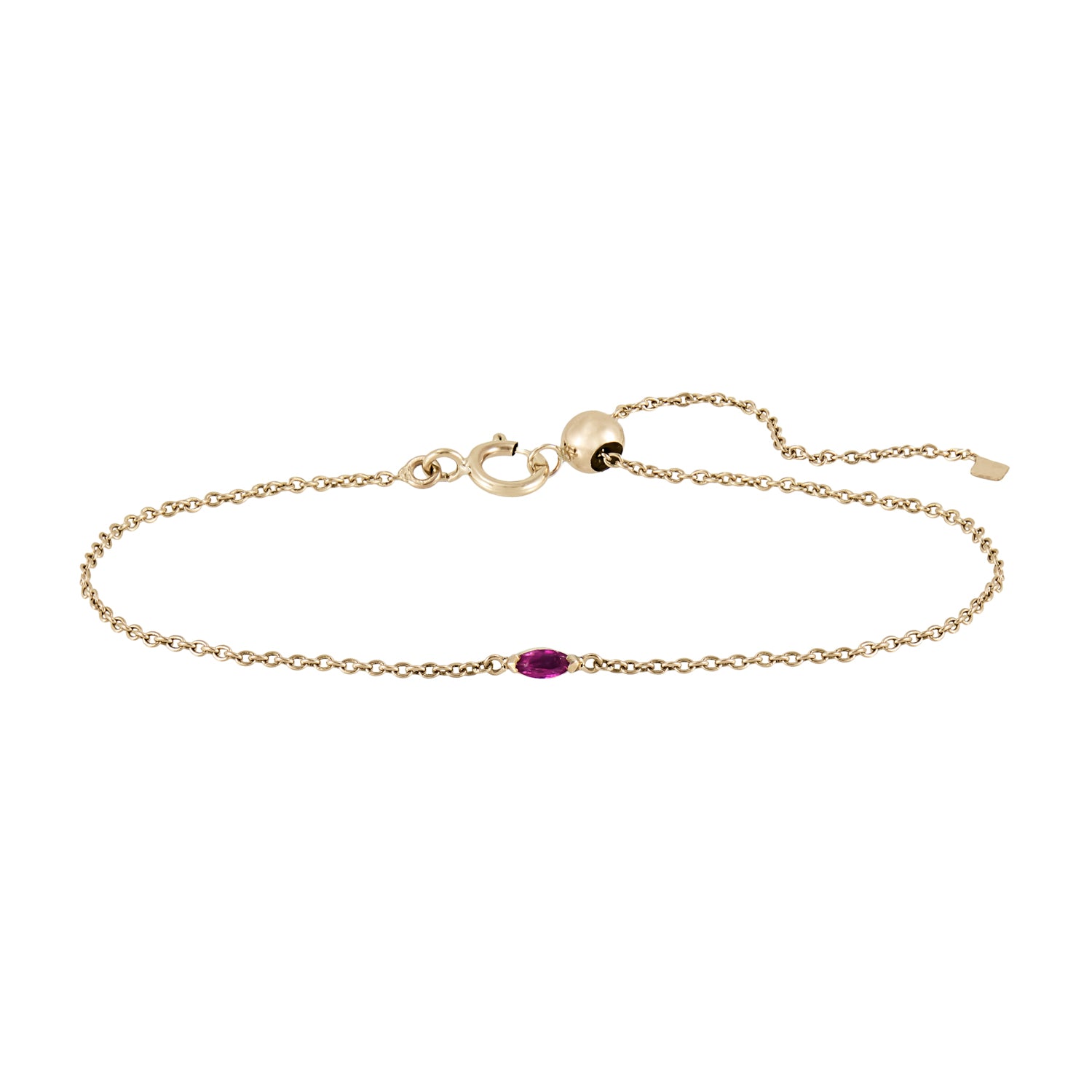 Métier by tomfoolery Marquise Ruby Adjustable Bracelet