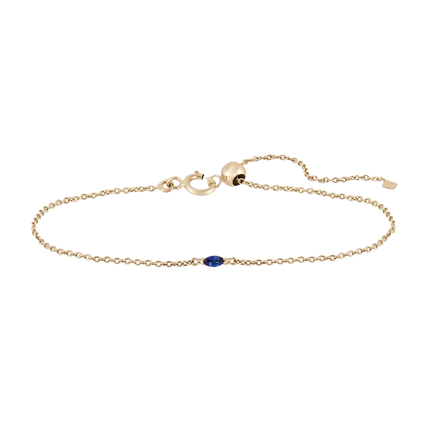 Métier by tomfoolery Marquise Blue Sapphire Adjustable Bracelet