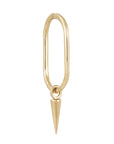Metier by tomfoolery Point Plaque and Oval Seamless Clicker Hoop in 9ct Yellow Gold 