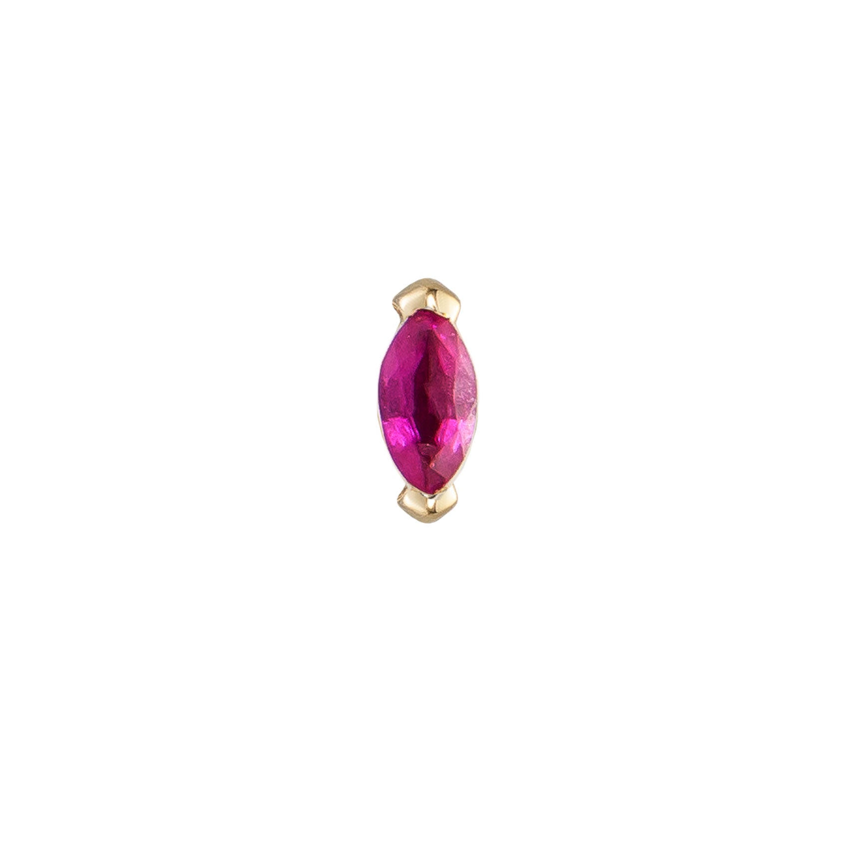 Métier by tomfoolery Mini Claw Set Marquise Ruby Stud