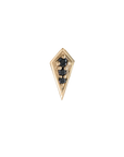 Métier by tomfoolery Mini Point Rhombus Gemstone Stud - Black Diamond
