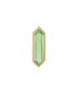 Metier by tomfoolery mini hexa stud 9ct yellow gold and chrysoprase